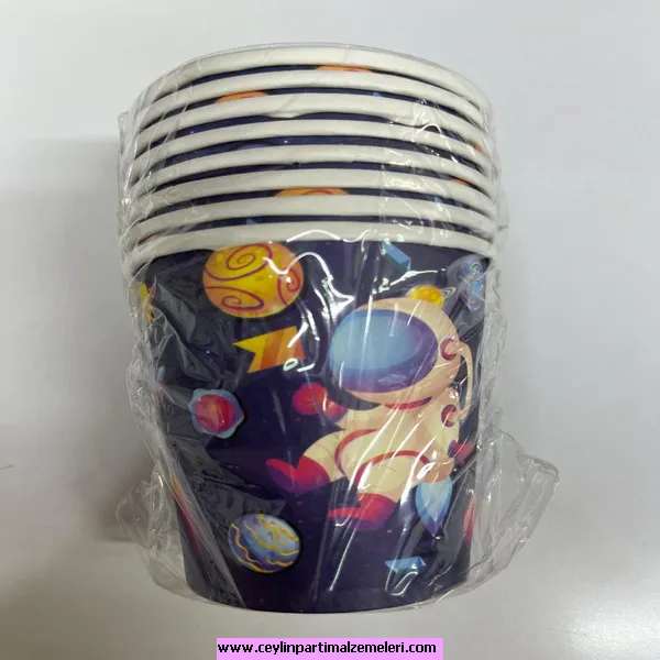 Uzay Temalı Karton Bardak